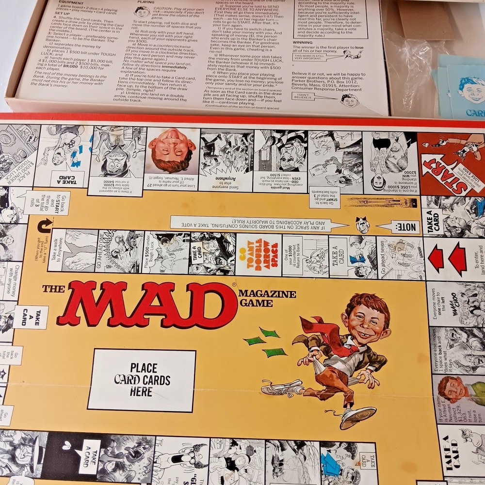 Vintage The Mad Magazine Game Parker Brothers‎ Board Game Complete 70s Toy Funny - Picture 3 of 11